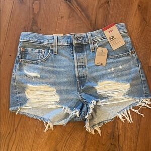 Levi's Women's Blue Denim Shorts